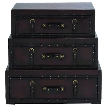 Faux Leather Trunk Chest